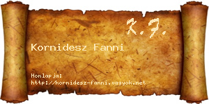 Kornidesz Fanni névjegykártya