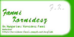 fanni kornidesz business card
